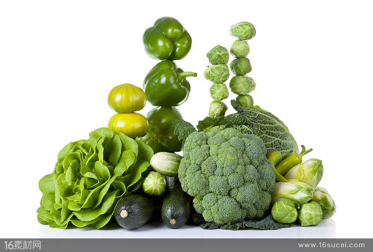 堆放整齐的绿色蔬菜高清图片
