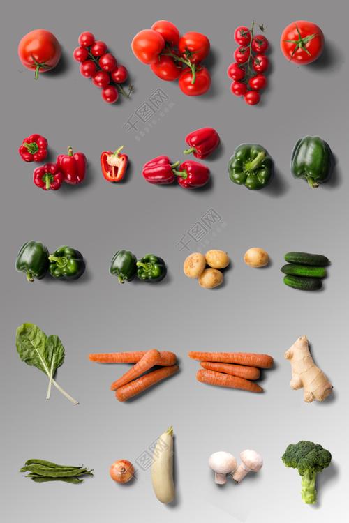 一组蔬菜摄影阴影图